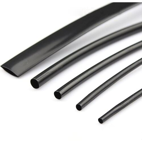 Φ1~Φ20mm 2:1Black bright surface heat shrinkable tube without word soft elastic sound headphone wire 2 times shrinking casing