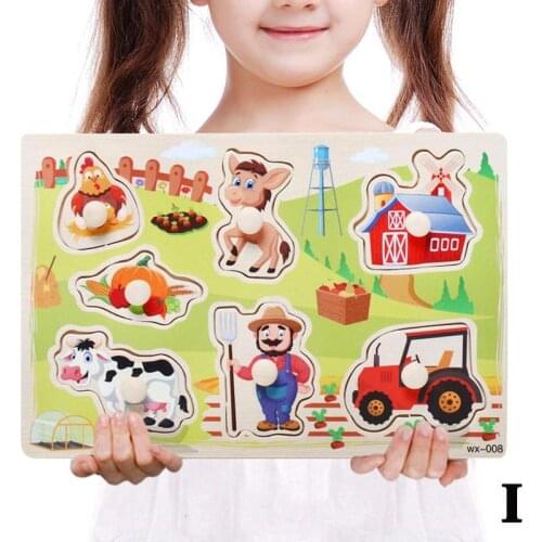 Brain game puzzle toys childrens educational wooden toys animal numbers learning puzzles wooden baby fun toys