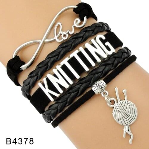 Infinity Love Textile Quilter Sew Sewing Machine Knitting Quilting Crochet Bracelets for Women