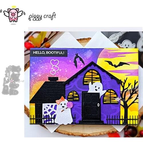 Piggy Craft metal cutting dies cut die mold Halloween boo ghost Scrapbook paper craft knife mould blade punch stencils dies