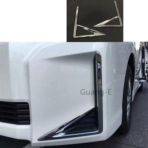 Car Sticker body Detector Trim Front Head Fog Light Lamp Frame 2pcs For Toyota Noah Voxy 80 Series 2014 2015 2016 2017 2018