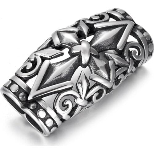 Stainless Steel Slider Beads Polished Hollow 5mm Double Hole Bead Slide Charms DIY Accessories for Jewelry Making Supplies