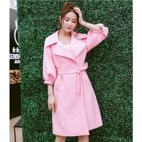 2020 new autumn and winter office lady brand female women ladies girls loose trench Windbreaker coat clothing