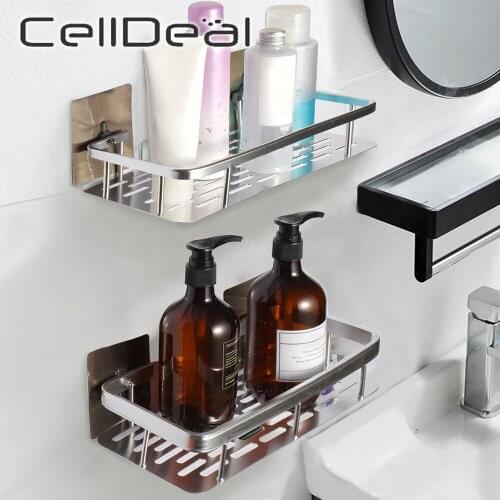 Bathroom Shelves No-drill Corner Shelf Metal Shower Storage Rack Holder Toilet Organizer Holder Wall Mount Shower Room Rack