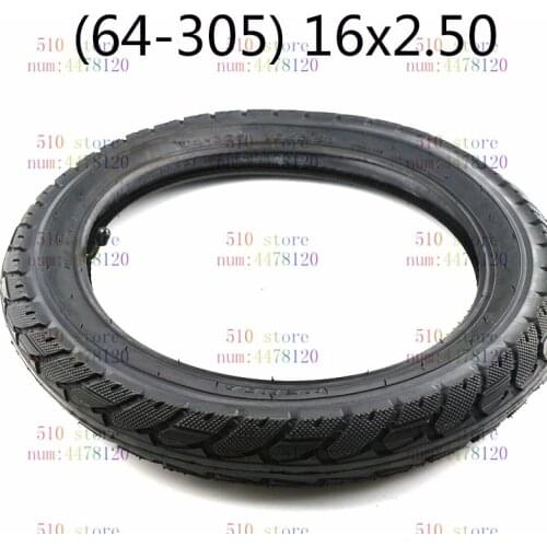 Tire Size 16x2.50 outer tyre Inner Tube 16x2.50 Fits Electric Bikes, Kids Bikes, Small BMX and Scooters 16x2.50 64-305