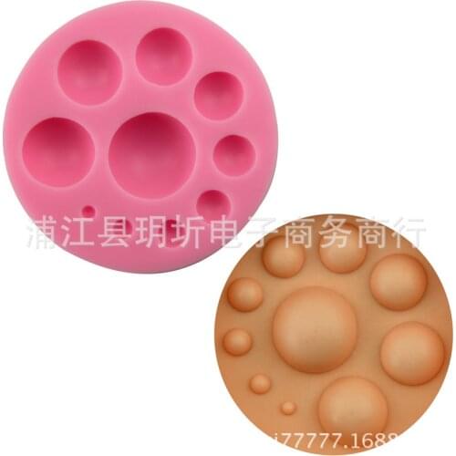 Size circle pearl silicone mold chocolate turn sugar cake baking kitchen tool glue soap