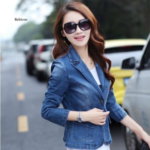 Rebicoo Women's Denim Blazers