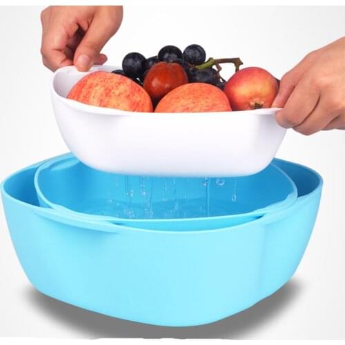 Detachable Household 3 Layer Fruit Vegetable Snack Eggs Storage Basket Plate Kitchen Washing Vegetable Fruit Basket Plate