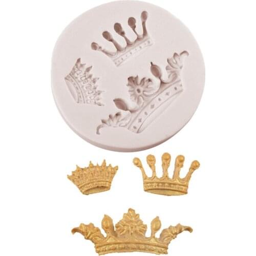 Princess Crown Shaped Silicone Mold Wedding Cupcake Topper Fondant Cake Decorating Tools DIY Candy Jewelry Clay Chocolate Mould