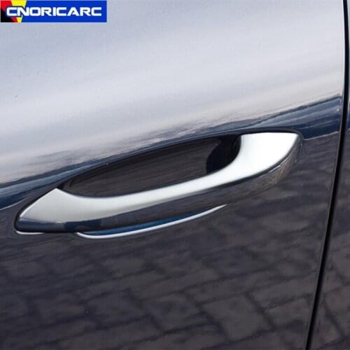 Car Styling Door Handle Frame Decoration Stickers Trim For Porsche Macan 2014-2018 Exterior Moulding Accessories Decals
