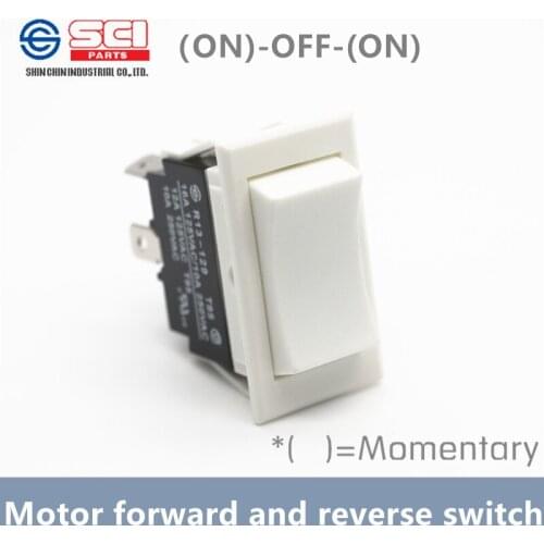 Taiwan SCI R13-129 DC motor forward and reverse rocker switch/(ON)-OFF-(ON) 4pins momentary/12V 30A 24V 10A DC/power switch