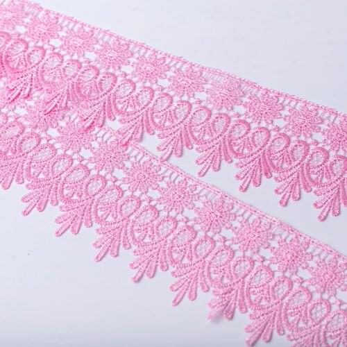 Cusack 2 yards 8 cm Embroidered Lace Fabric Trim Ribbons for Costume Trimmings Polyester DIY Crafts Sewing Lace Fabric 8 color