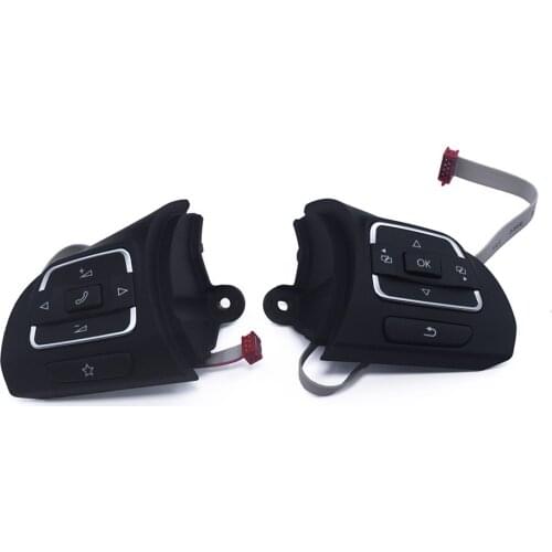 High Quality Left/Right Side MF Steering Wheel Control Button 5C0959537B Fits For VW Amarok Caddy Golf Jetta Tiguan 5C0959538