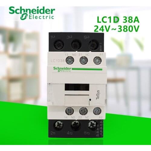 3P 38A 50/60Hz AC contactor one open one closed coil voltage 24V 36V 48V 110V 220V 380V LC1D38B7C/CC7C/E7C/F7C/M7C/Q7C
