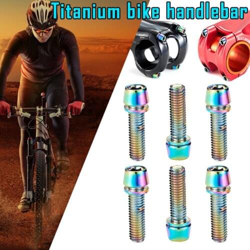 6pcs Titanium Plated Colored Screws Bolts M5*18mm for Mountain Bike Handlebar винт м5 6