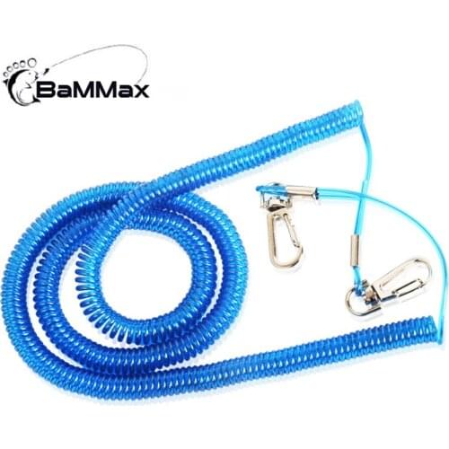 Bammax fishing Retention Rope 5m 8m 10m 1pcs Fishing Rods Carbon Telescopic Fishing Rope Coiled Secure Lock Fishing Accessories