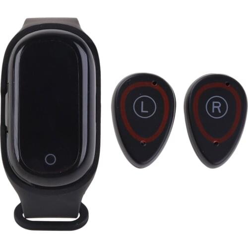 Wireless Bluetooth Earphone With Heart Rate Monitor Stereo Earbud Headset Long Time Standby Sport Watch Wristband Men