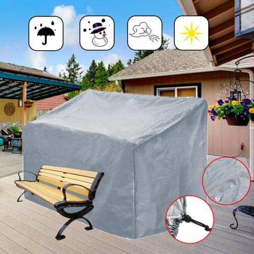 2/3/4 Seat Stool Cushion Garden Bench Seat Cover Waterproof and Dustproof Outdoor Sofa Cover Gray Patio Furniture Maintenance
