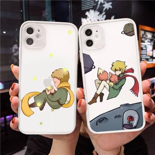 The Little Prince Phone Case For iPhone 12 11 Mini Pro XR XS Max 7 8 Plus X Matte transparent White Cover