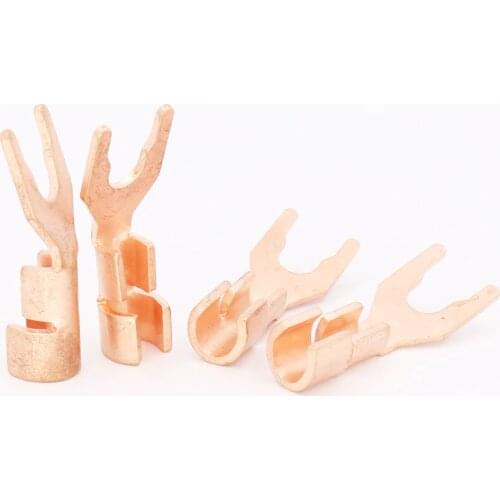 Hifi Audio 8pcs Pure Copper Speaker Y Spades for DIY speaker cable