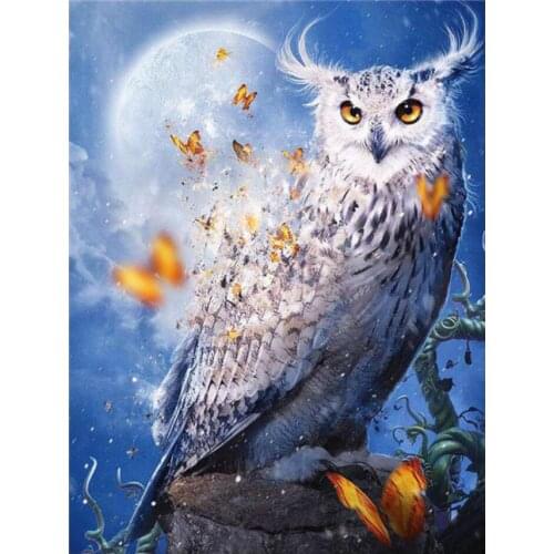 Bird owl diamond painting full square butterfly rhinestone embroidery picture mosaic sticker diamond tapestry poster wall paper