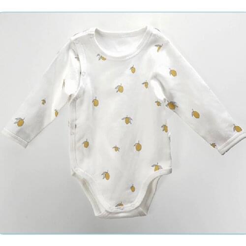 Baby Romper Lemon Organic Cotton Newborn Baby Girls Romper Lace Toddler Jumpsuit For Infant Sleepwear Baby Clothes Overalls