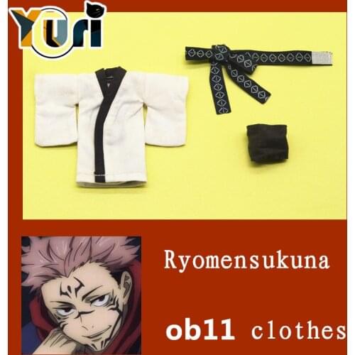 Doll Ues Clothing Jujutsu Kaisen Ryomensukuna Ryomen Sukuna OB11 Doll 1/12 BJD Kimono Clothes Costume Cosplay Toy Acc Gift C