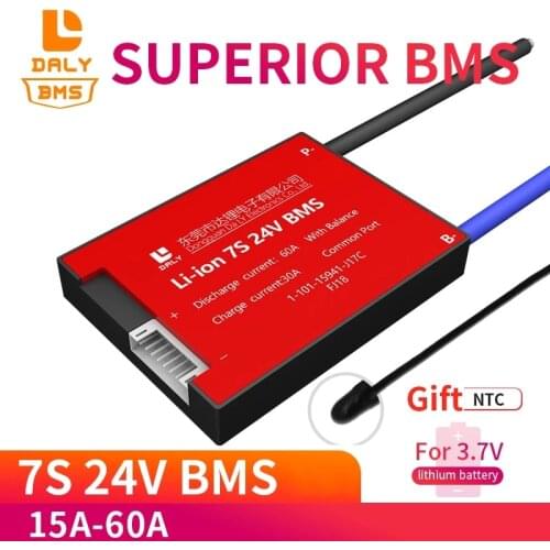 18650 7S 24V BMS 15A 20A 30A 40A 50A 60A for balancer li-ion lithium 3.7V battery mangemeant E-bike Scooter NTC optional