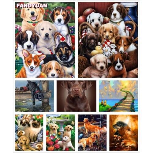 Cartoon Animal 5D Diy Diamond Painting Accessories Dogs Full Drill Diamond Embroidery Mosaic Cross Stitch Kit Picture Home Decor