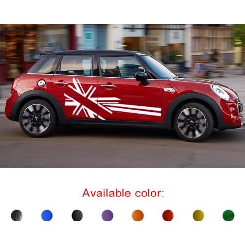 Car Sticker Side Body Stripe Flag Graphic Vinyl Car Decals Custom SUV Fit For MINI 2012 2013 2014 2015 2016 2017 2018 2019 2020
