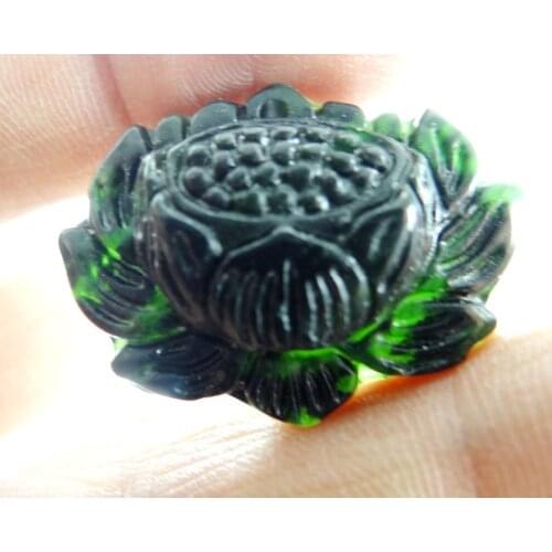 Natural stone Turquoises Quartz crystal hand-carved statue of Lotus glory amulet for diy jewelry making necklace Accessories