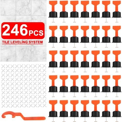 NEW 246Pcs Level Wedges Tile Spacers For Flooring Wall Tile Spacer Carrelage Tile Leveling System Leveler Locator Spacers Plier