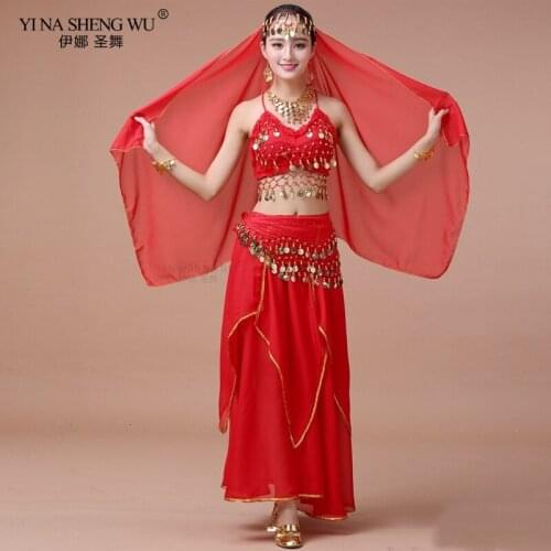 New Adult Indian Belly Dancing Costume Sets Egyption Egypt Belly Dance Costume Bollywood Clothes Bellydance Skirt 7pcs/set