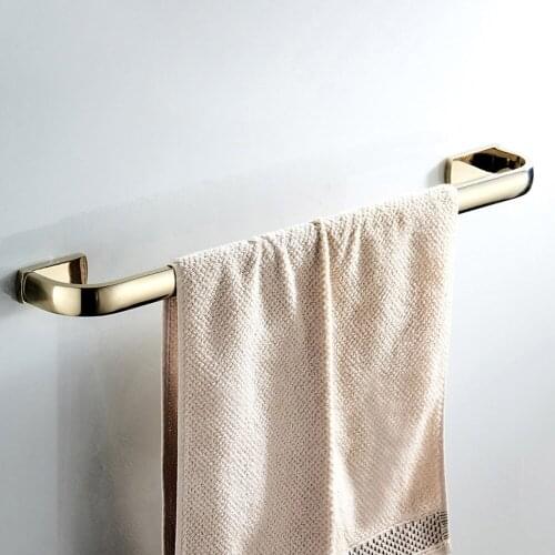 Leyden Single Towel Bar Gold Finish Solid Brass Wall Mounted Towel Holder Hanger For Bathroom Accessories Single Towel Bar