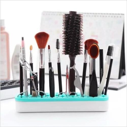Makeup Organizer Storage Box Bathroom Dressing Table Desktop Silica Gel Makeup Pen Beauty Tools Cosmetic Jewelry Box