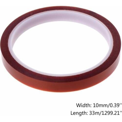 1PC 33M Length Heat Resistant Polyimide Tape High Temperature Adhesive Insulation Tape 5MM 10MM 15MM Width
