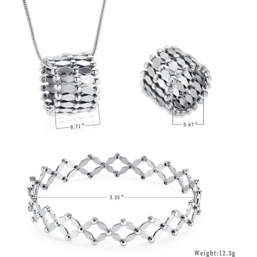 Magic 3-in-1 Folding Retractable Ring Bracelet Stainless Steel Bracelet Telescopic Rings Bracelet
