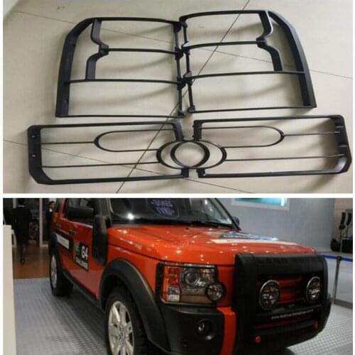 High Quality ABS Front Headlight + Rear Tail Light Trim Cover For Land Rover Discovery 3 LR3 2004 2005 2006 2007 2008 2009