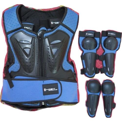 Child Cross Country Off Road Dirt Bike ATV Anti Falling Armor Hard Shell Body Protector Vest Knee Elbow Pad