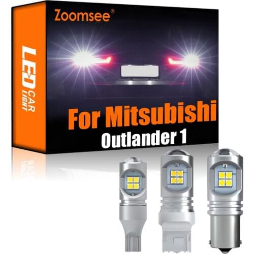 Zoomsee 2Pcs White Reverse LED For Mitsubishi Outlander 1 2001-2006 Canbus Exterior Backup Rear Tail Bulb Light Vehicle Lamp Kit