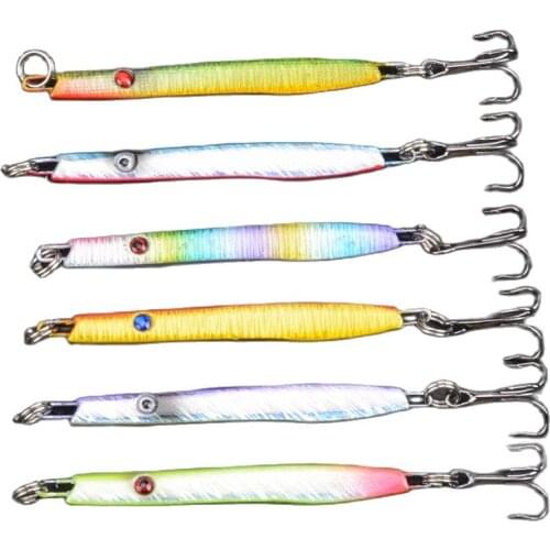 1PC High Quality New Long Metal Jig Fishing Lure Slow Cast Jigging Spoon 5.7CM 10G Artificial Shore Lead Metal Bait Sea Tackle