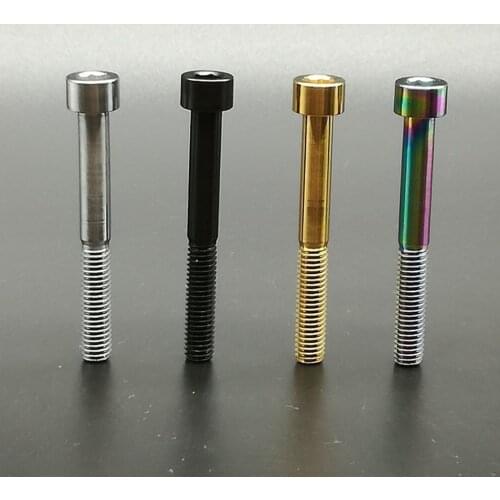 1pc Titanium Ti Bolt M6x50mm Allen Head Screw Titanium Bolts Screws GRADE 5 Fit Headset Cap Mountain Road Bike