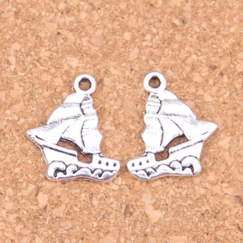 16pcs Charms double sided ship boat 20x18mm Antique Pendants,Vintage Tibetan Silver Jewelry,DIY for bracelet necklace