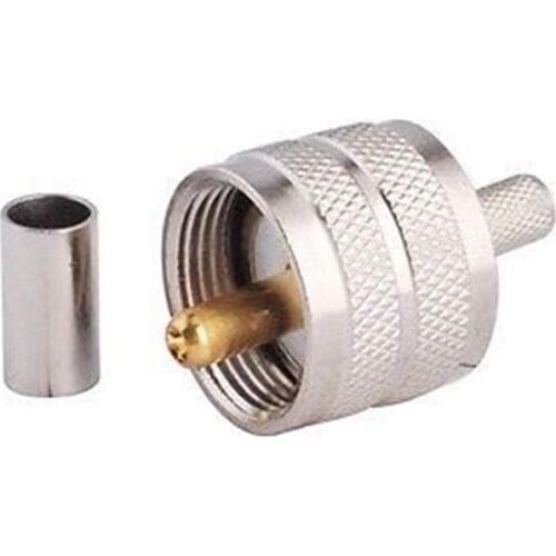 2pcs UHF SL16-J3 Male Plug RC Connector Crimp For RG58 RG400 50-3 Cable