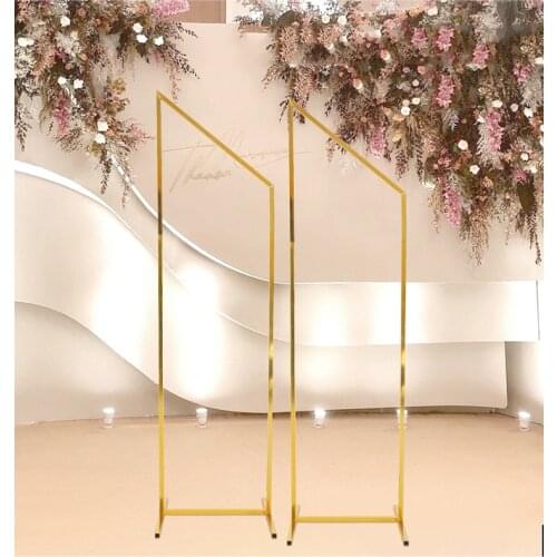 4PCS Geometry Metal Frame Artificial Flower Arch Wedding Iron Screen Background Decor Balloon Party Birthday Stage Backdrops