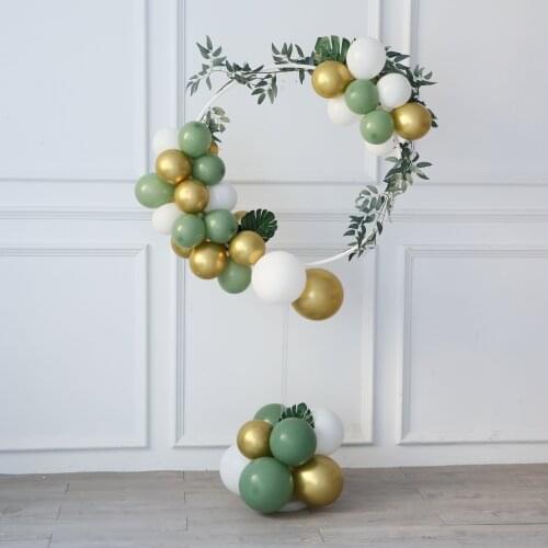 45pcs/set Balloon Bracket Round Balloon Stand Arch Avocado Green Latex Ballon Wedding Decor Birthday Party Baby Shower supplies