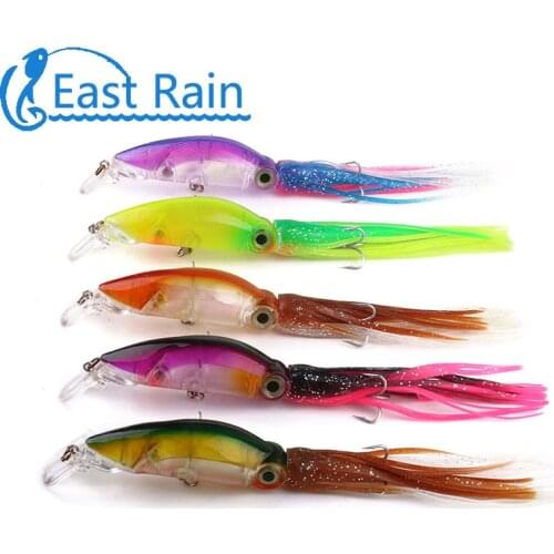 18cm/16g/5pcs Colors squid Fishing Lure Saltwater Fishing Skirts Swimbaits Designed Lingcod Rockfish Fishing Free Shipping