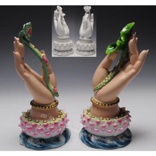 9 inch rosette of Chayote Bergamot Ruyi ornaments Dehua ceramic Buddha TV cabinet furniture white porcelain