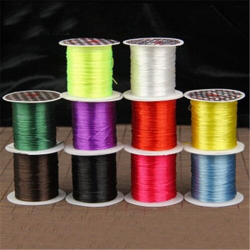 Aclovex 10m/lot 1mm Crystal Elastic Beading Cord String For Bracelet Necklace Nylon Strong Elastic Rope Line DIY Jewelry Making