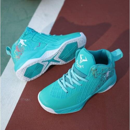 2021 Boys Men Basketball Shoes High Quality Top Soft Non-Slip Kids Sneakers Thick Sole Children Sport Kid Outdoor Trainer Shoes